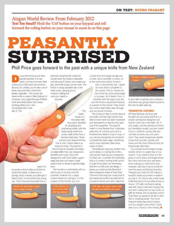 Svord Peasant Knife Orange - Blade 7.8cm high Carbon SS - Image 4