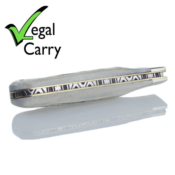 A. Wright & Son 31S/TWB Stag Lambfoot Pocket Knife - 7.1cm Blade - Image 2