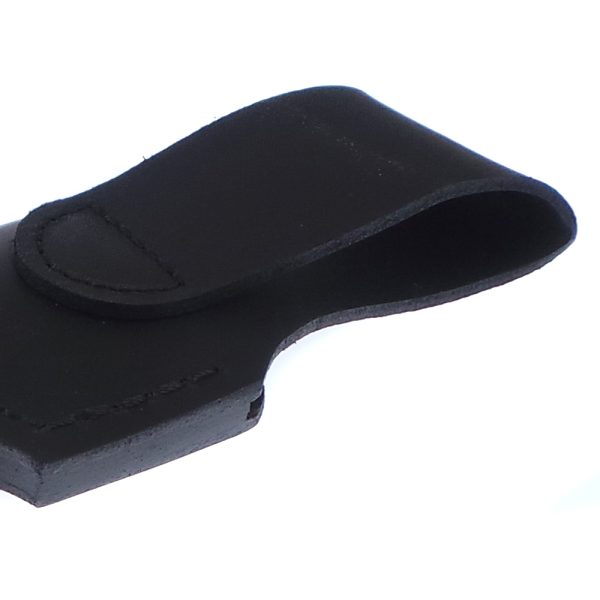 Black Leather Friction Fit Knife Sheath - suitable 10cm blade or less