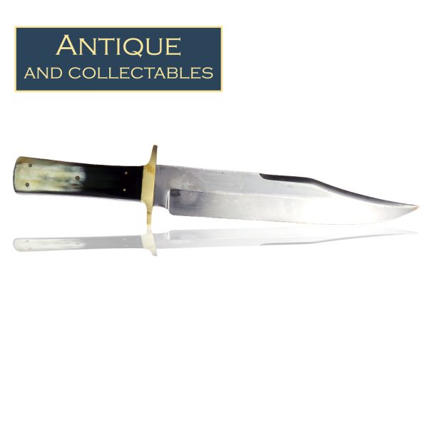P Henry & Son Bowie Knife with buffalo handle - 22cm blade - Image 2