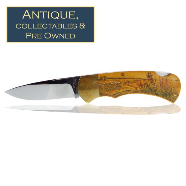 Puma 4-Star 715 with Hand Coloured Roe Deer Scrimshaw