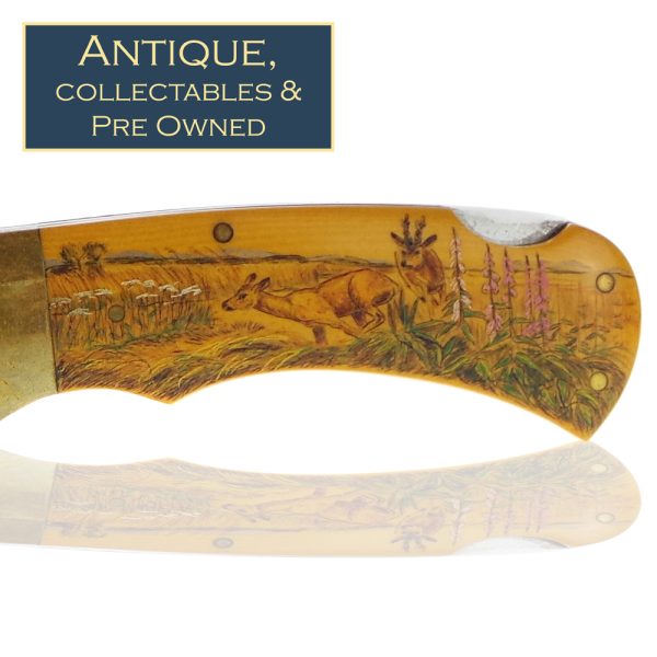 Puma 4-Star 715 with Hand Coloured Roe Deer Scrimshaw - Image 2