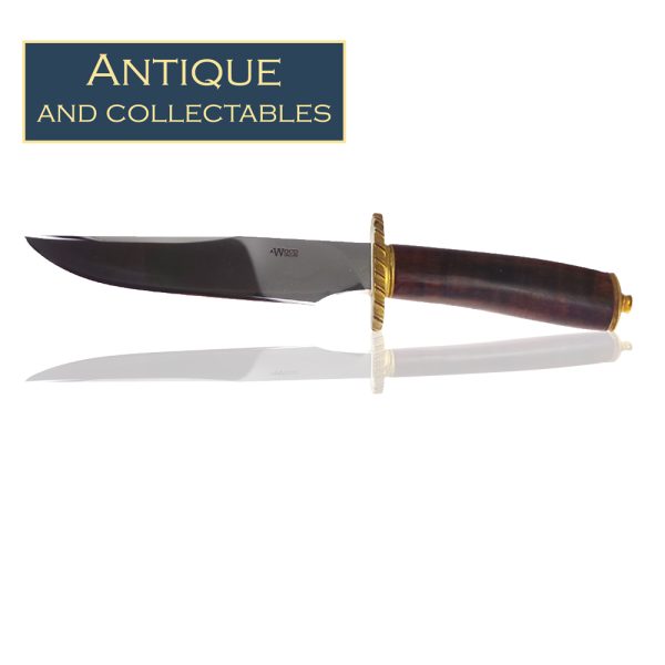 Alan Wood Sheath Knife with Wood Handle