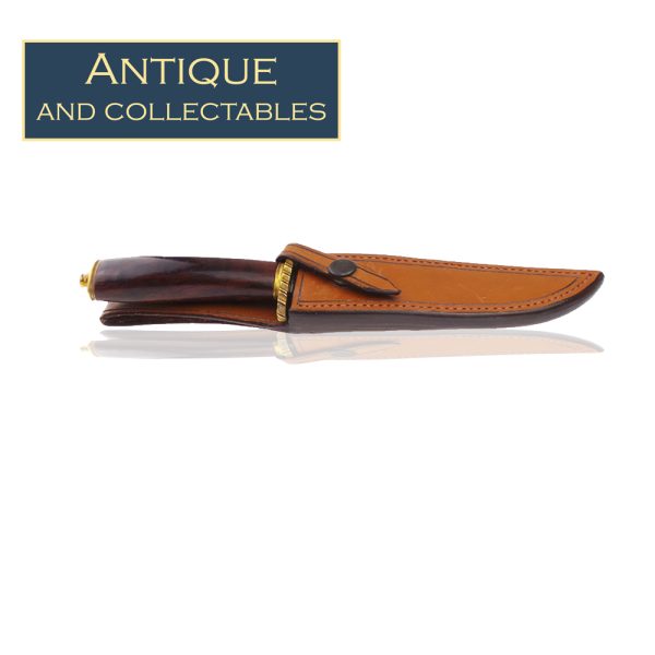 Alan Wood Sheath Knife with Wood Handle
