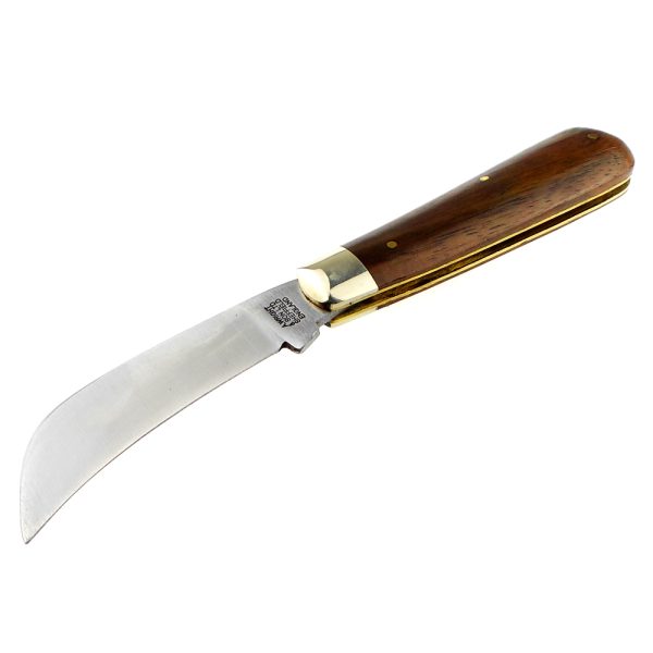 A Wright Pruning Knife With Wooden Handles