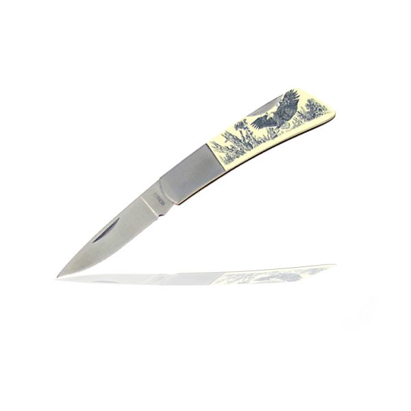 Gerber Lockback with Scrimshaw Eagle 7676