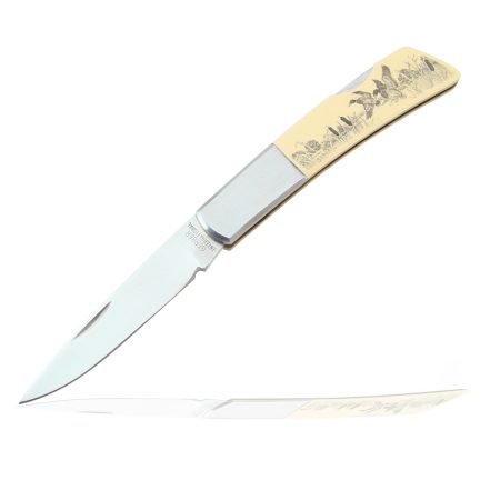 Gerber Lockback with Scrimshaw Ducks 7618 | SportingCutlery.co.uk