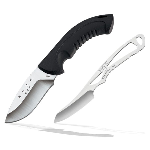 Buck Omni Hunter 390 - Combo Knife Set with Paklite Caper 135 and Sheath