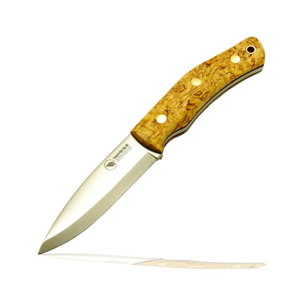 Casstrom No.10 Swedish Forest Knife With Curly Birch Wood Handle & Leather Sheath