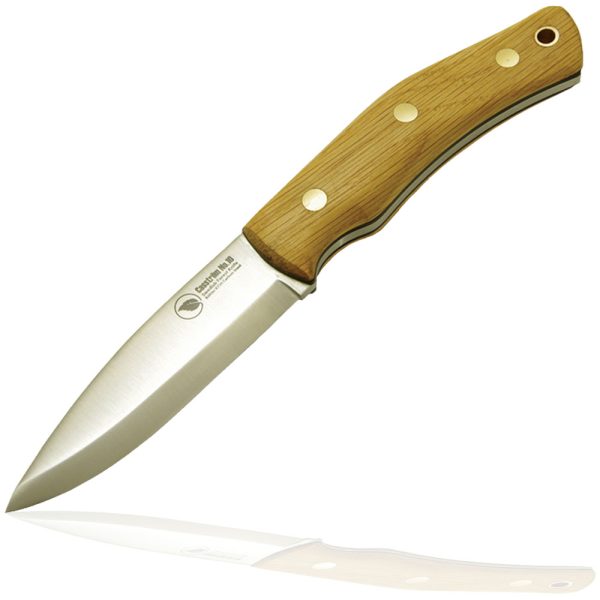 Casstrom No.10 Swedish Forest Knife With Oak Wood Handle & Leather Sheath