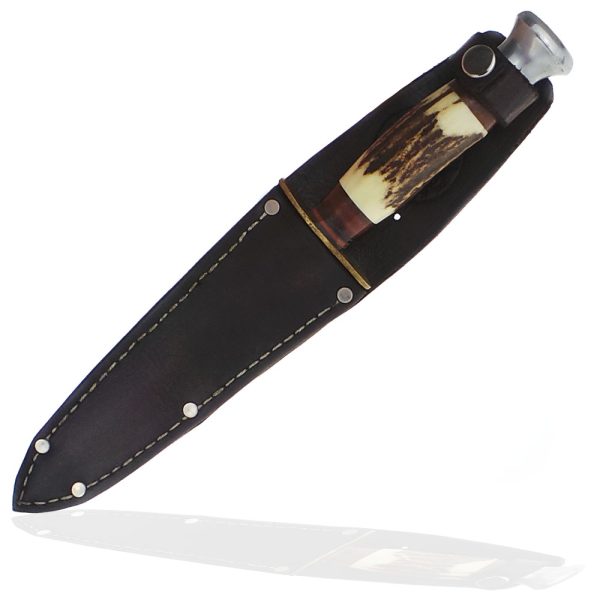 William Rodgers Antler Dagger 1950s-60s Custom Sheath - 13.6cm Blade - Image 4