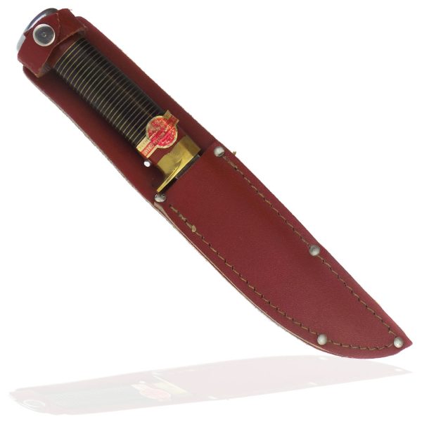 William Rodgers 5 Inch Clip Point Bowie with Red Sheath - Image 3