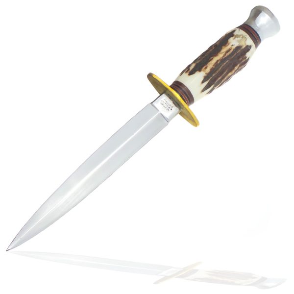 M M Slater Commando Dagger with Antler Handle - Image 2