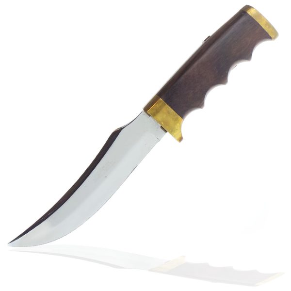 William Rodgers 5 Inch Trailing Point Blade with Wood and Brass Handle - Image 2