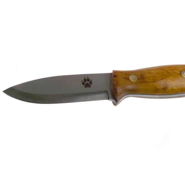 GM Handmade Timberwolf Bushcraft Knife - 01 & Firesteel Edition - English Yew Handle - Leather Firesteel Sheath
