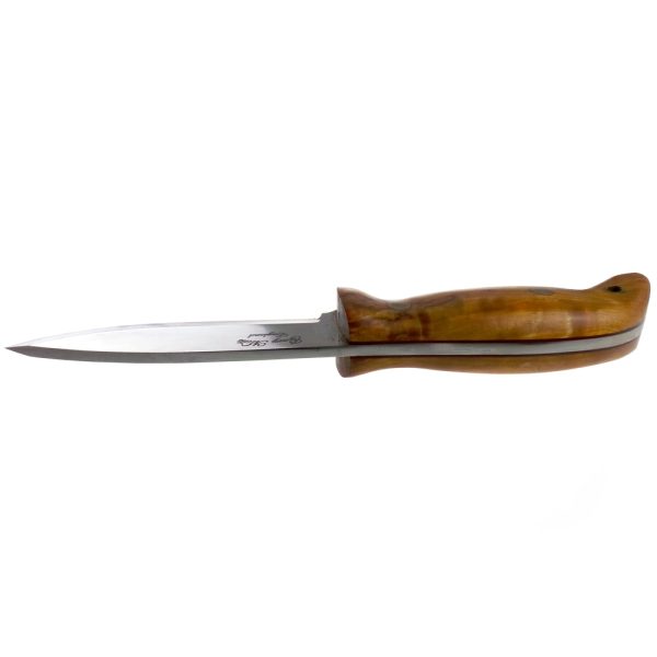 GM Handmade Timberwolf Bushcraft Knife - 01 & Firesteel Edition - English Yew Handle - Leather Firesteel Sheath