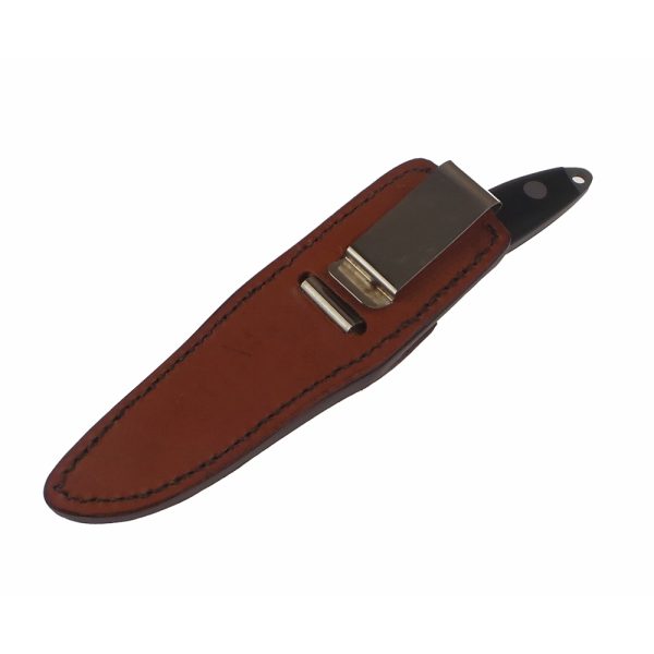 Superb Bill Sanders Boot Knife with Handmade Leather Friction Sheath - Image 2