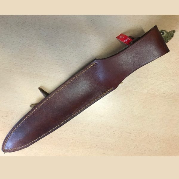 Muela Cortijero Bowie Knife with dress leather sheath embellished with Antler - Image 7