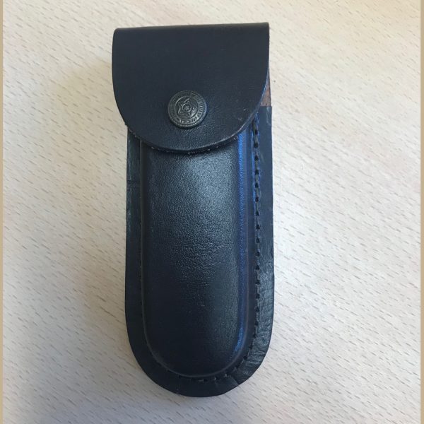 Damascus Folding Pocket Knife with Burlwood Onlays - Image 3
