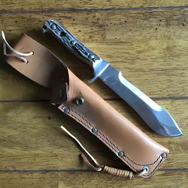 Vintage Puma White Hunter 26182 (1981) with Tan Leather Sheath - Image 3