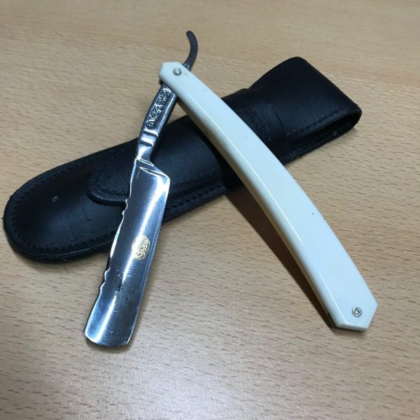 Thiers Issard Hollow Ground Razor with Bone Handle and leather pouch | SportingCutlery.co.uk