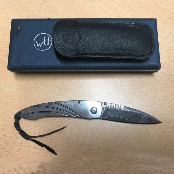 William Henry B07-FTD Wave 7cm Damascus Blade