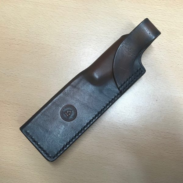 Blenheim Forge Bush Craft Knife along with English leather hand stitched sheath and Diamond/stone sharpener. - Image 5