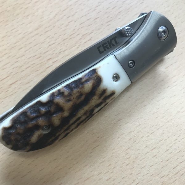 CRKT Carson Folding Pocket Knife M4 02 Stag Onlays | SportingCutlery.co.uk