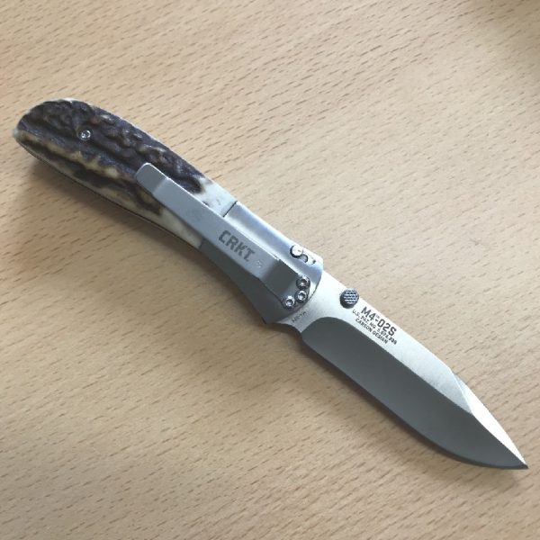 CRKT Carson Folding Pocket Knife M4 02 Stag Onlays | SportingCutlery.co.uk