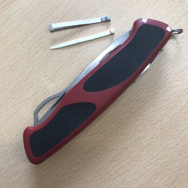 Victorinox Rangergrip 79 in Red and Black with Woodsaw | SportingCutlery.co.uk