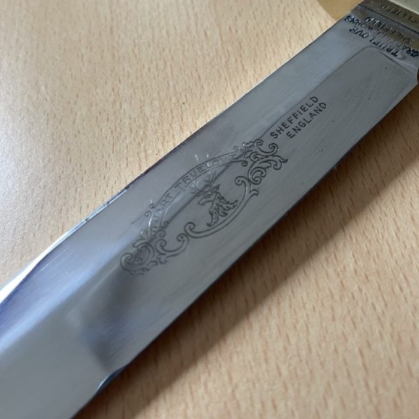 Stuart Truelove Skinner/Bowie with a Buffalo Horn Handle - No Sheath | SportingCutlery.co.uk