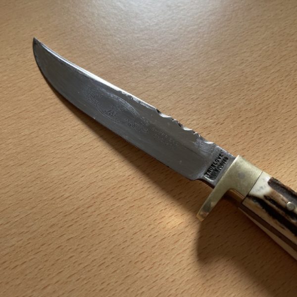 Vintage Stuart Truelove Sheffield Stag Handle Fixed Blade Knife | SportingCutlery.co.uk