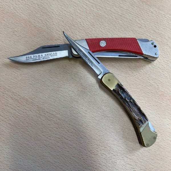 Puma Angler 868 Date Code 56472 (1974) and a Puma Earl Model 900 Date Code 93574 (1975) | SportingCutlery.co.uk
