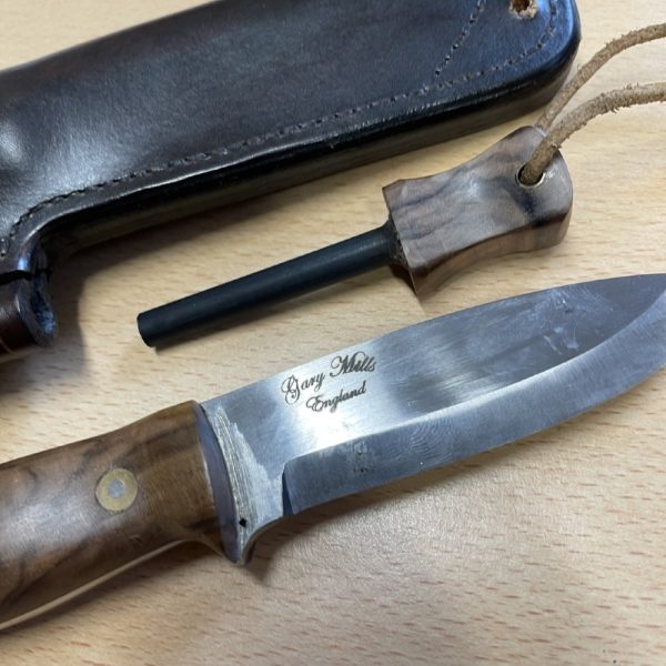 Gary Mills Lynx Bushcraft Knife with Leather Sheath - Firesteel Edition - Image 8