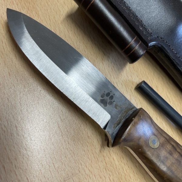 Gary Mills Lynx Bushcraft Knife with Leather Sheath - Firesteel Edition - Image 2