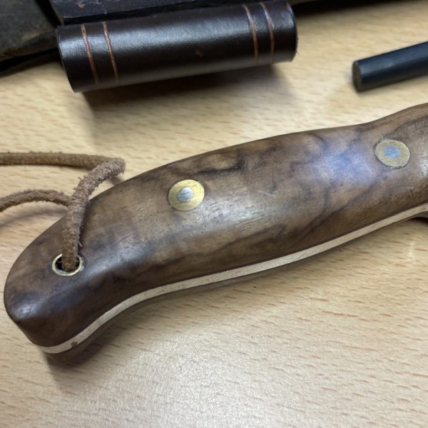 Gary Mills Lynx Bushcraft Knife with Leather Sheath - Firesteel Edition - Image 4