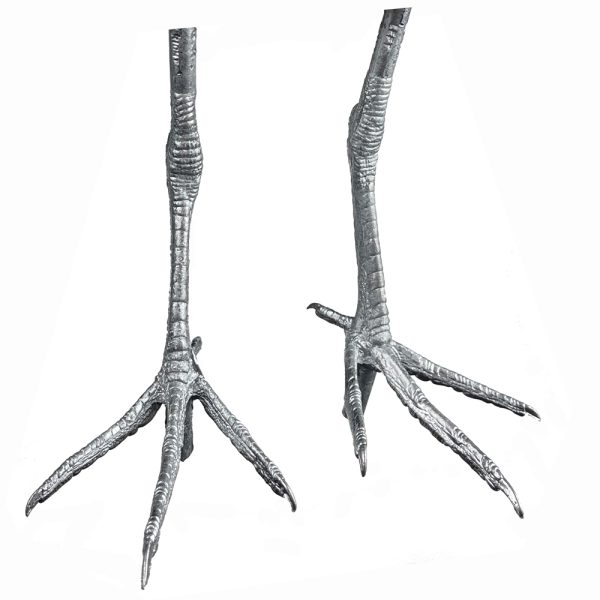 Pewter Bird Feet - Suitable for Bittern and Green Heron - Standing