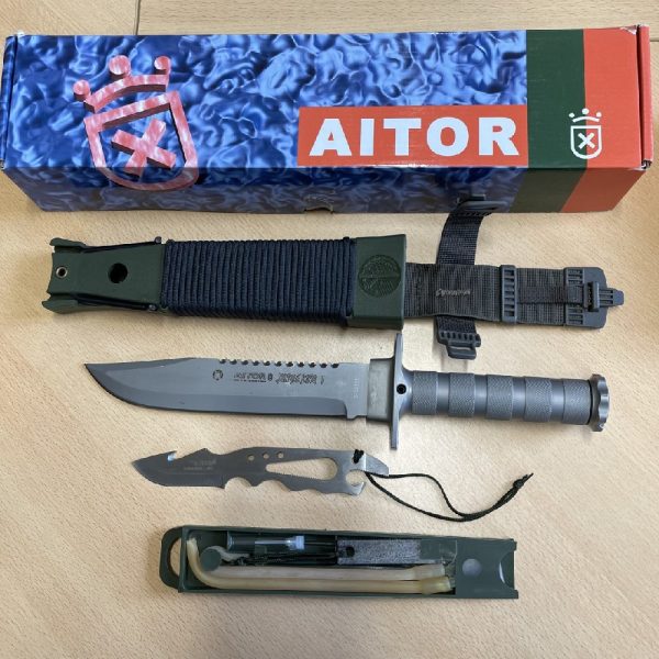 AITOR Jungle King I - Satin Blade -  Polyamide Sheath and Survival Kit - AI16015 - Image 2