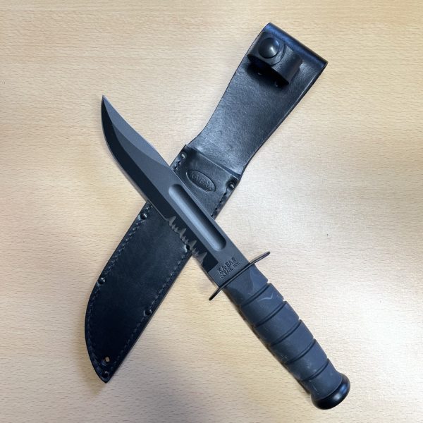 Ka-Bar Knives Utillity Knife 02-1212 - Part Serrated Edge - with Leather Sheath - Image 3