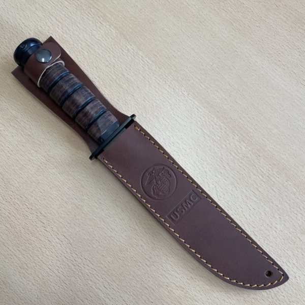 Mil-Tech USMC Bowie Knife with Leather Sheath - Image 2