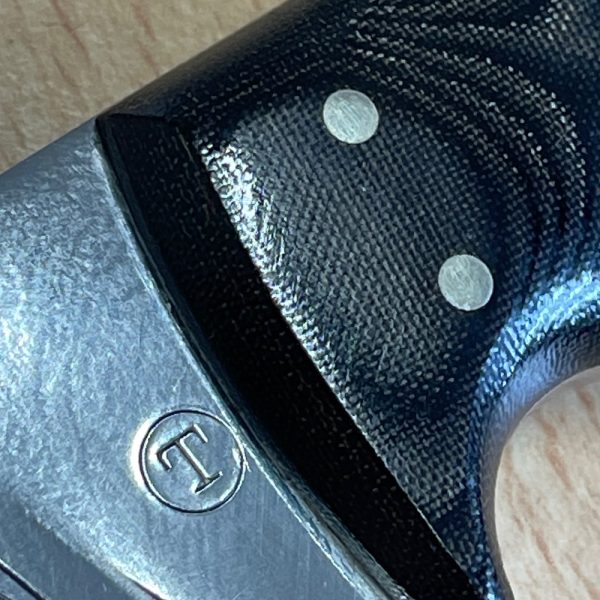 Tony Jones Fixed Blade with Micarta Handle and Decorative Blade Engraving - Image 3