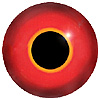 Red Yellow glass eyes with a round pupil