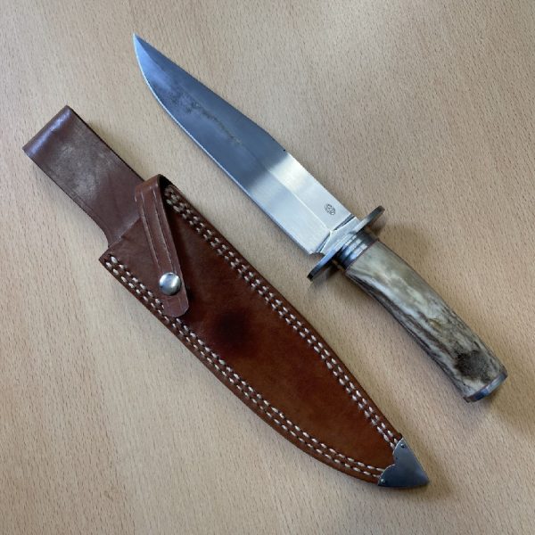 Rock Creek - Grizzly 1 Bowie Knife with Stag Handle & Leather Sheath - Image 3