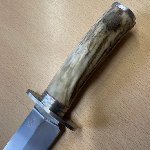 Rock Creek - Grizzly 1 Bowie Knife with Stag Handle & Leather Sheath - Image 4