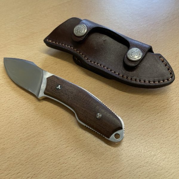 Boker El Heroe - Guyacan Wood Onlays - Brown Leather Sheath