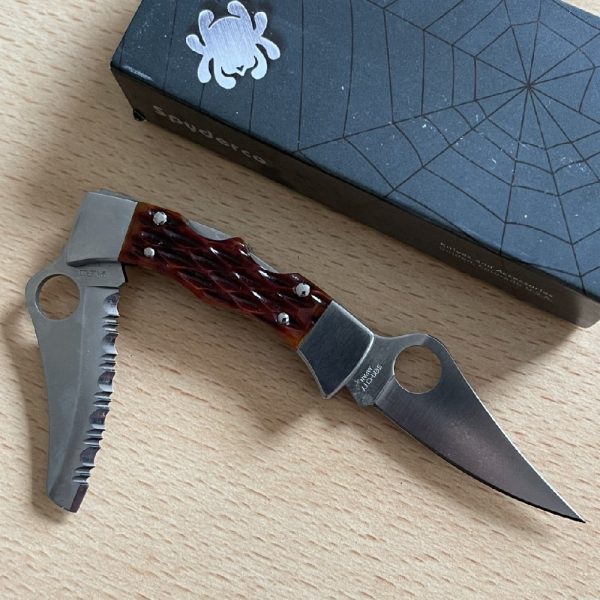 Spyderco Micro Dyad C112P&S - Jigged Bone Scales - Image 5