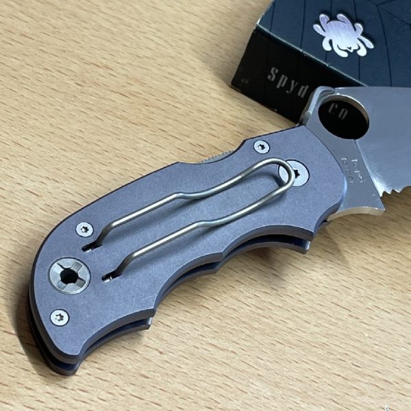 Spyderco Salsa - C71TN - Plain & Serrated Deep Blade - Chilli Pepper Laser Cut Handle - Image 6
