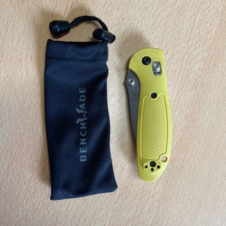 Benchmade Mini Griptilian with Yellow Handle