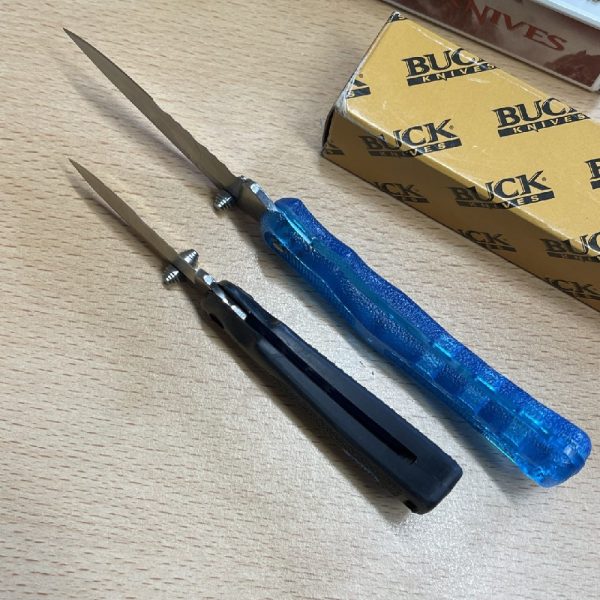 Buck Lite B444 Serrated Aqua and Buck Mini Protege B455-FX-0  both Boxed and Unused - Image 5