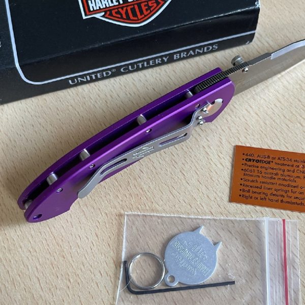HARLEY-DAVIDSON® flaming legend II purple - Folding Pocket Knife - Image 3